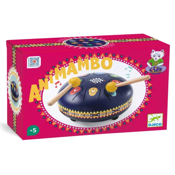 Djeco: Animambo Játékhangszer - Rezgőnyelves acél dob - Metal drum Djeco: Animambo Játékhangszer - Rezgőnyelves acél dob - Metal drum