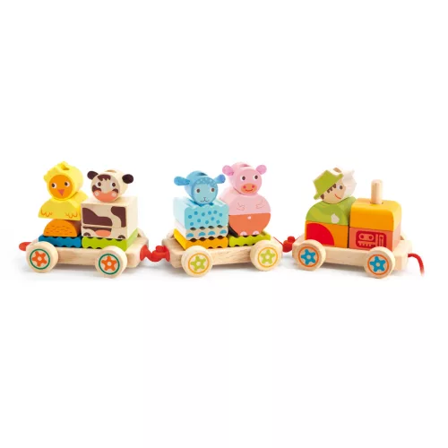 Djeco Húzható és építőjáték - Créaferme - 24 pcs