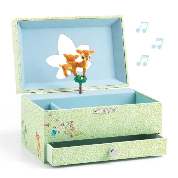   Djeco: Little Big room Zenélő ékszerdoboz - Őzike dala - The fawn's song