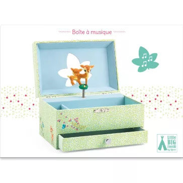   Djeco: Little Big room Zenélő ékszerdoboz - Őzike dala - The fawn's song