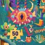 Djeco Varázs puzzle - Szörnyű parti - Monster party (50 db)