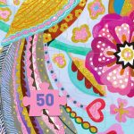 Djeco glitteres puzzle - Csillogó madarak (50 db)