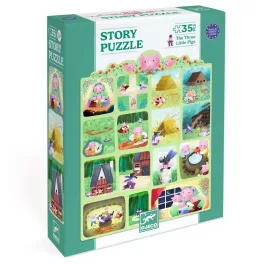   Djeco Mese puzzle - A három kismalac, 35 db-os - The Three Little Pigs