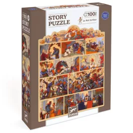   Djeco Mese puzzle - Artúr király, 100 db-os - The King Arthur