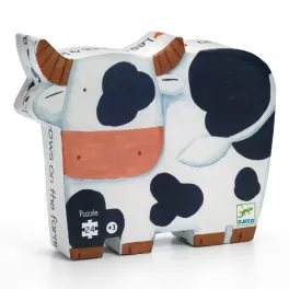   Djeco Formadobozos puzzle - Bocik és tehenek - The cows on the farm
