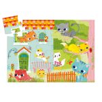 Djeco formadobozos puzzle - Cicus és barátai