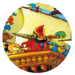 Djeco formadobozos puzzle - Barbarossa hajója