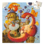 Djeco Formadobozos puzzle - Vaillant és a sárkány - Vaillant and the dragon