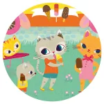 Djeco mini puzzle - fagyis kocsi