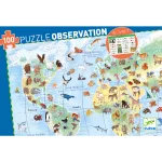Djeco Megfigyeltető puzzle - Föld állatai (100 db)