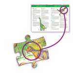 Djeco Megfigyeltető puzzle - Dinoszauruszok 100 db-os