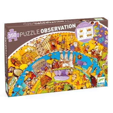   Djeco - Megfigyeltető puzzle - Történelem - spirál puzzle - History + booklet