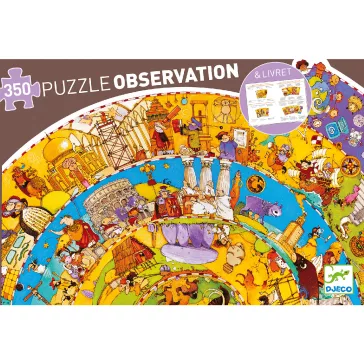   Djeco - Megfigyeltető puzzle - Történelem - spirál puzzle - History + booklet
