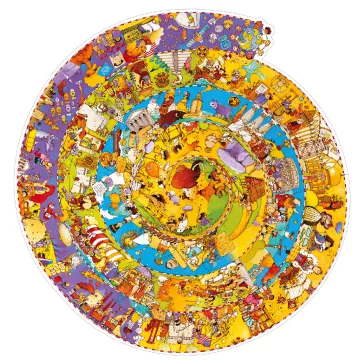   Djeco - Megfigyeltető puzzle - Történelem - spirál puzzle - History + booklet