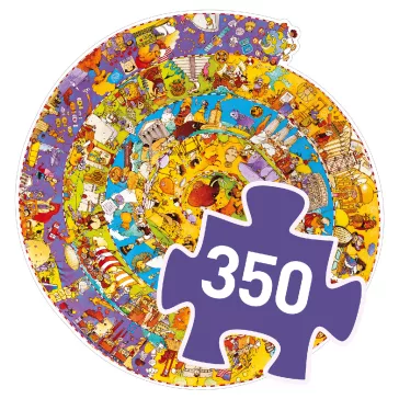   Djeco - Megfigyeltető puzzle - Történelem - spirál puzzle - History + booklet