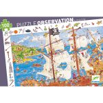 Djeco Megfigyeltető puzzle - Kalózok - Pirates (100 db)