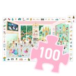 Djeco Megfigyeltető puzzle - Balett iskola, 100 db-os - The dance school