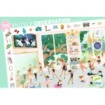 Djeco Megfigyeltető puzzle - Balett iskola, 100 db-os - The dance school