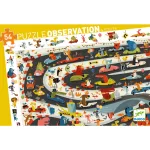 Djeco megfigyeltető puzzle - Állati autóverseny - Car rally