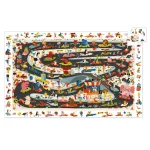 Djeco megfigyeltető puzzle - Állati autóverseny - Car rally