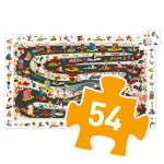 Djeco megfigyeltető puzzle - Állati autóverseny - Car rally
