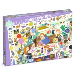   Djeco Megfigyeltető puzzle - Szülinapi parti, 54 db-os - Birthday Party