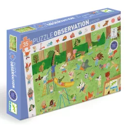   Djeco Megfigyeltető puzzle - Kisbarátok a kertben - Little friends' garden (35 db)
