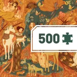 Djeco Művész puzzle - Egyszarvú és a hölgy - Unicorn lady (500 db)