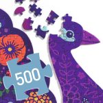 Djeco Művész puzzle - Páva - Peacock (500 db)