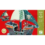 Djeco kalózhajó építőjáték 3D - Pirate boat 3D