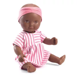   Djeco: Pomea Játékbaba, fürdethető - Kiara, 32 cm - Baby Ciara