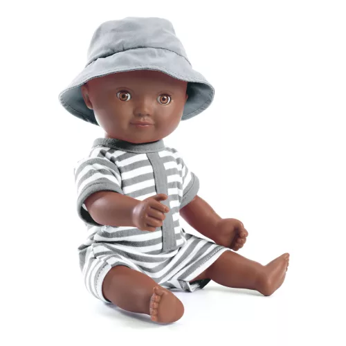 Djeco: Pomea Játékbaba, fürdethető - Samu, 32 cm - Baby Samra