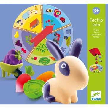   Djeco Fejlesztő társasjáték - Tapintható képeslottó - Farm