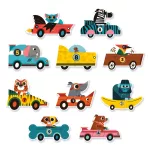 Djeco párosító puzzle - Racing Cars