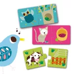 Djeco párosító puzzle - Ki hol lakik?