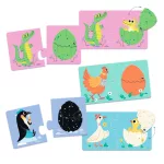 Djeco - Párosító puzzle - Kié a tojás? - Funny eggs