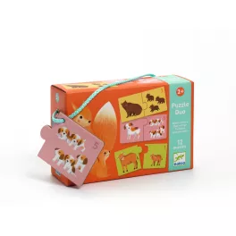   Djeco - Párosító puzzle - Kié a kölyök - 24 db-os - Baby animals