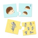 Djeco - Párosító puzzle - Kié a kölyök - 24 db-os - Baby animals