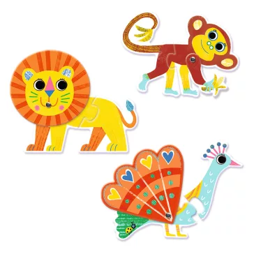Djeco - Párosító puzzle - Ormányos - Articulo Animals