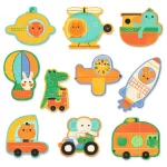 Djeco Párosító puzzle - Járművek, 20 db-os - Duo Vehicles