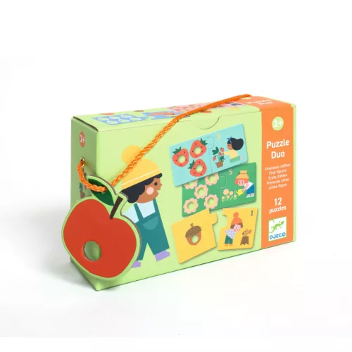 Djeco Párosító puzzle - Számpárosító, 24 db-os - First figures