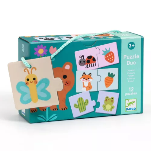 Djeco Párosító puzzle - Színpárosító, 24 db-os - Colours