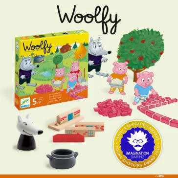 Djeco Társasjáték  - A három kismalac - Woolfy