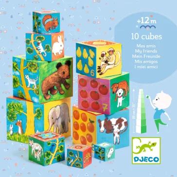 Djeco toronyépítő kocka -Barátok - 10 my friends blocks