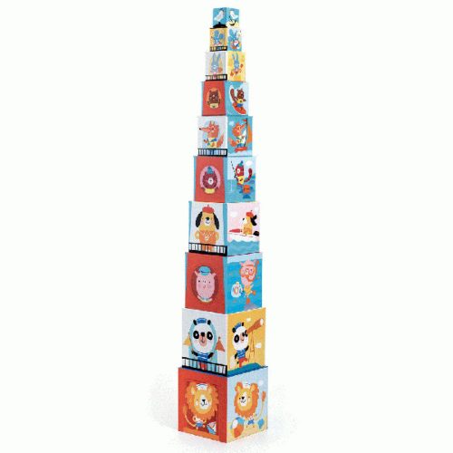 Djeco toronyépítő kocka - Tengerpart - Beach