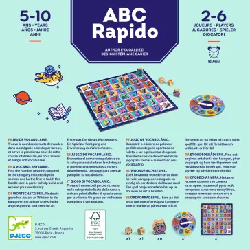 Djeco Társasjáték - Szókincs bajnokság - ABC Rapido