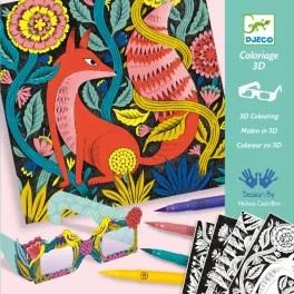   Djeco: Design by Művészeti műhely - Fantázia kerekerdő - Fantasy forest 3D