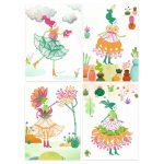 Djeco Kreatív nyomdakészlet - Virág lánykák