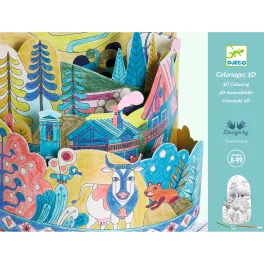   Djeco: Design by Dioráma színező - A világ tetején - On top… of the world