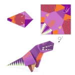 Djeco: Design by Origami - Dinoszauruszok - Dinosaurs